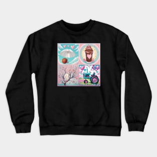 A Breeze of Choco Cherry Tractor Crewneck Sweatshirt